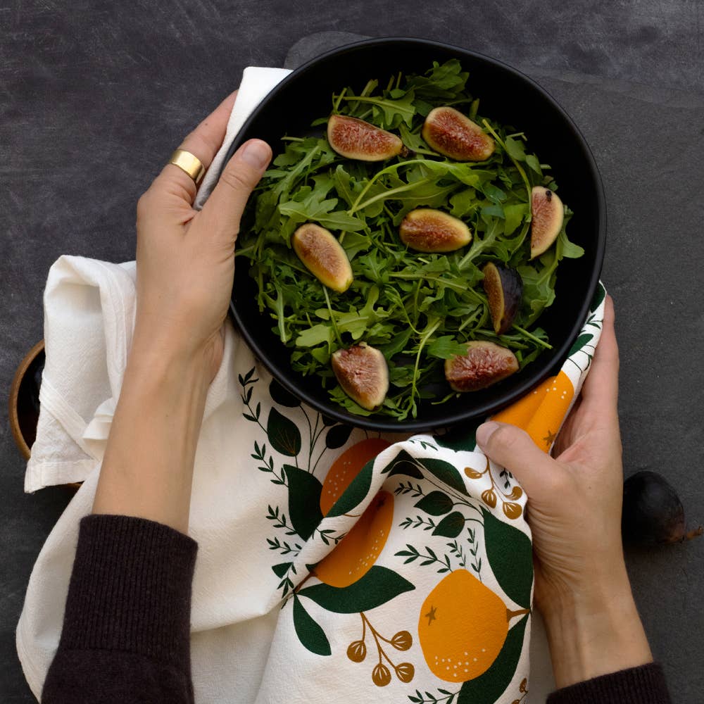 HAZELMADE® Tea Towels + Gifts - Winter Oranges Tea Towel | Kitchen Decor | Holiday