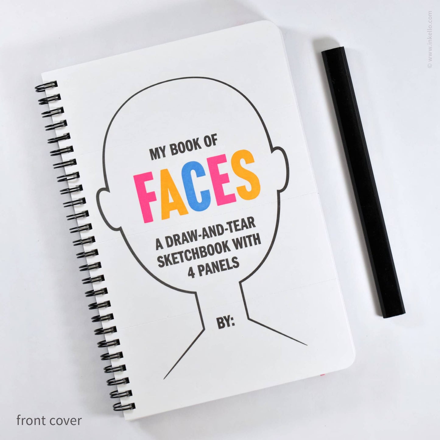 Inkello Letterpress - My Book of Faces Four-Panel Sketchbook (#365)