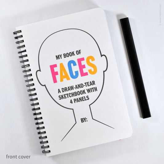 Inkello Letterpress - My Book of Faces Four-Panel Sketchbook (#365)