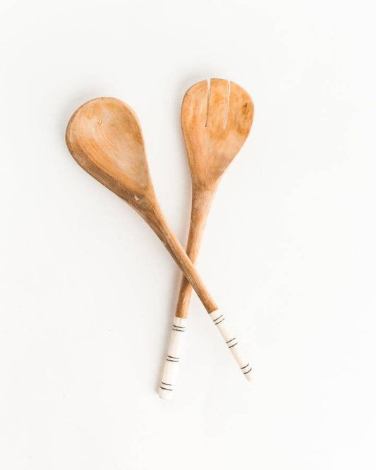 Acacia Creations - Striped Salad Servers