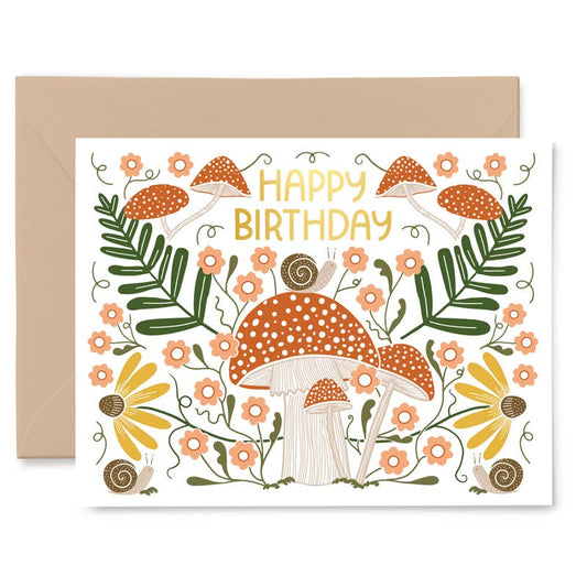 Gingiber - Mushroom Birthday Card