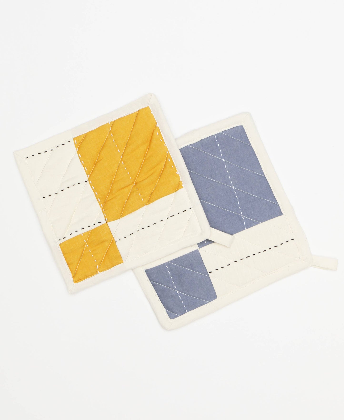 Anchal - Quilted Pot Holder: Mustard