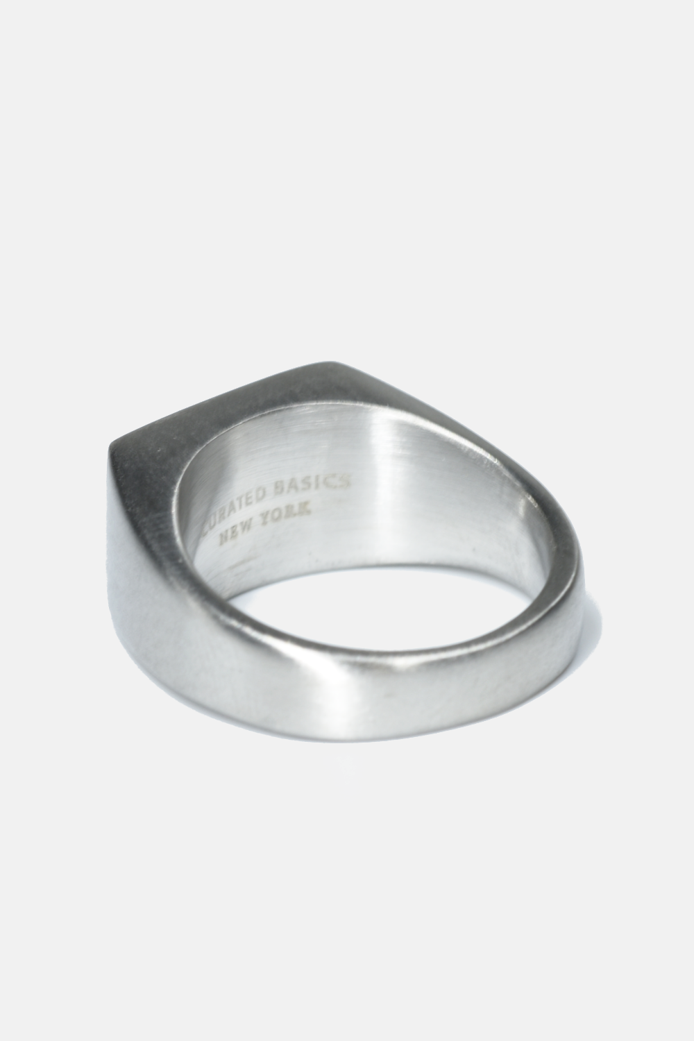 Curated Basics - Flat Top Ring: Black Steel / 9