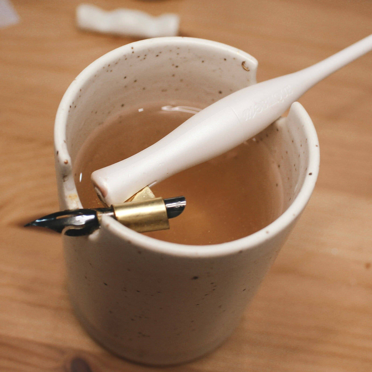 Lucky Press • Cody Calligraphy - Ceramic Pen & Paintbrush Rinse Cup