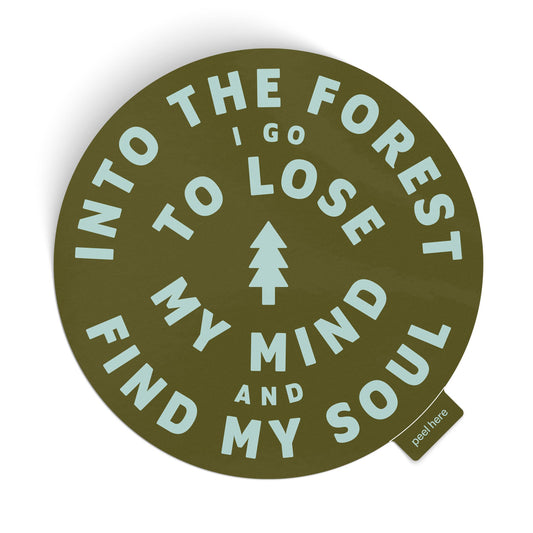 Endless August Supply Co. - Into The Forest Large Vinyl Sticker - moss: Sticker Only