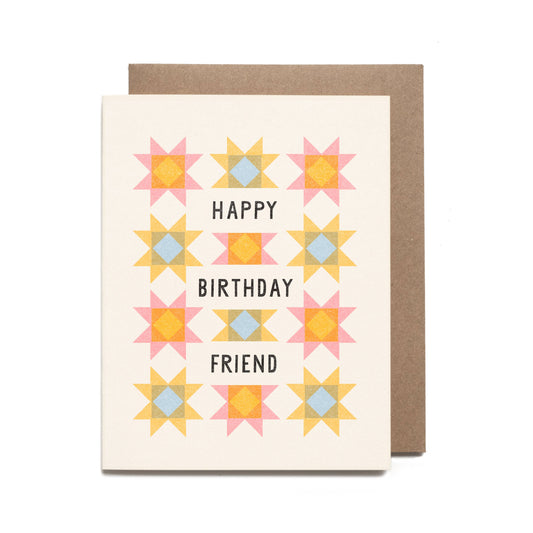 Worthwhile Paper - Birthday Friend Quilt Card