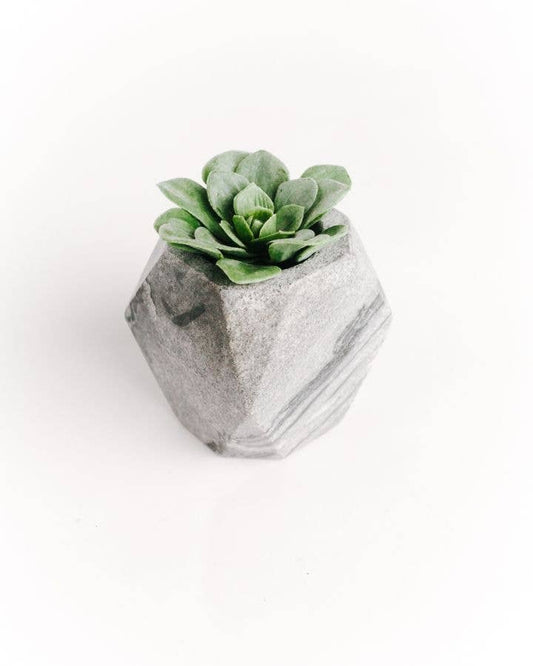 Acacia Creations - Geo Black Stone Planter