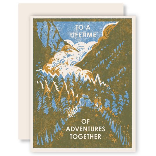 Heartell Press - Lifetime of Adventures Letterpress Card