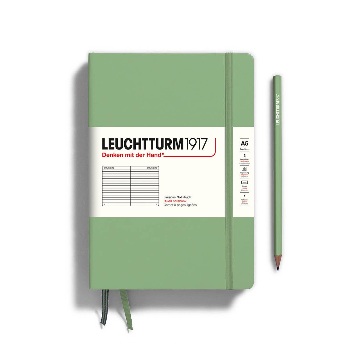 LEUCHTTURM1917 - Notebooks - Medium (A5): Black / Hardcover / Dotted