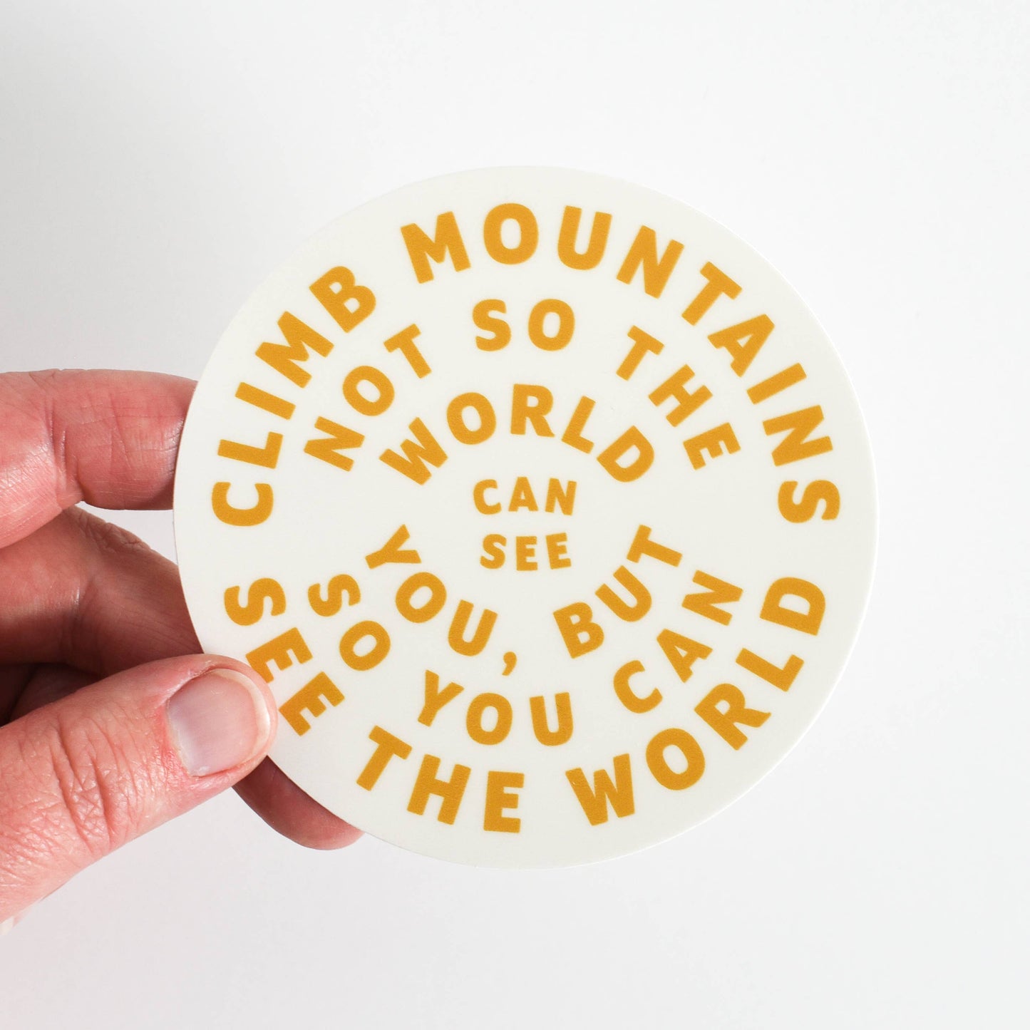 Endless August Supply Co. - Climb Mountains Vinyl Sticker - yellow