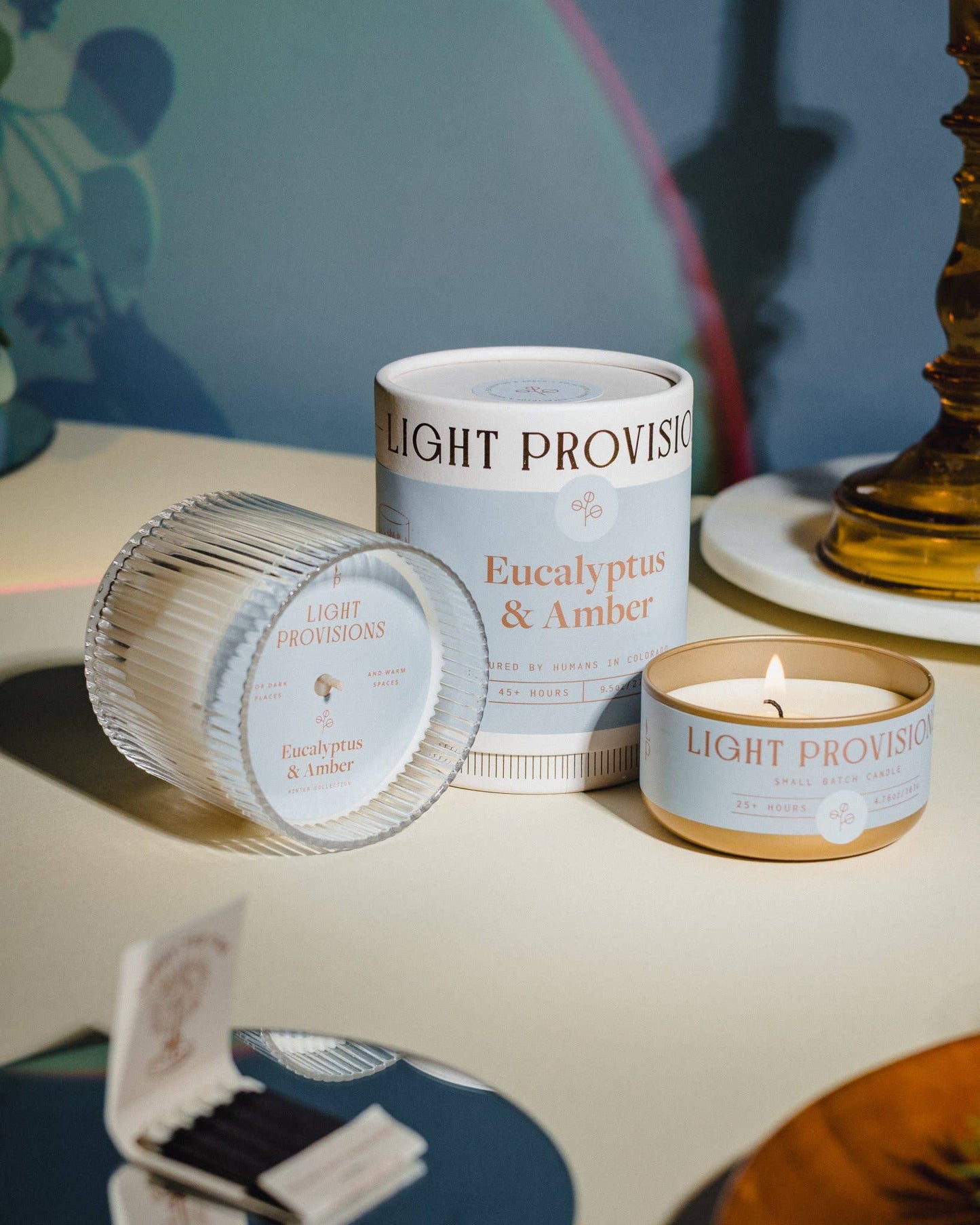 Light Provisions - 4.75 oz Eucalyptus & Amber Candle