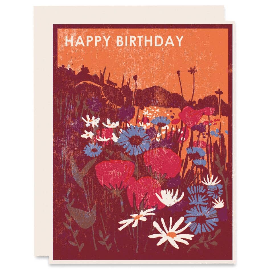 Heartell Press - Wildflowers Happy Birthday Card
