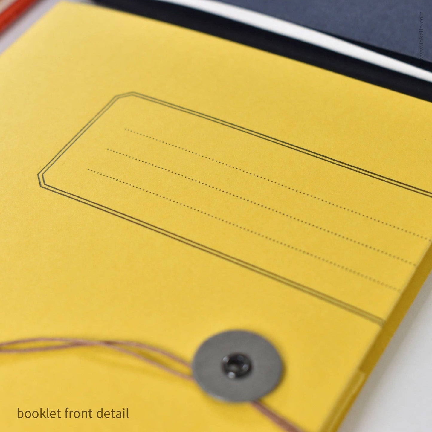 Inkello Letterpress - Cipher Wheel Code Booklet (#574): Mustard Yellow
