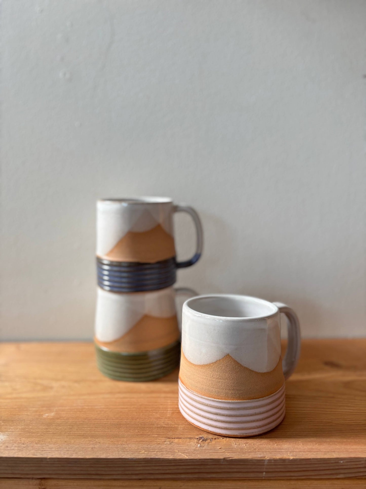 ROB Ceramics - Earth Lines Mug - Handmade Ceramic: Orange