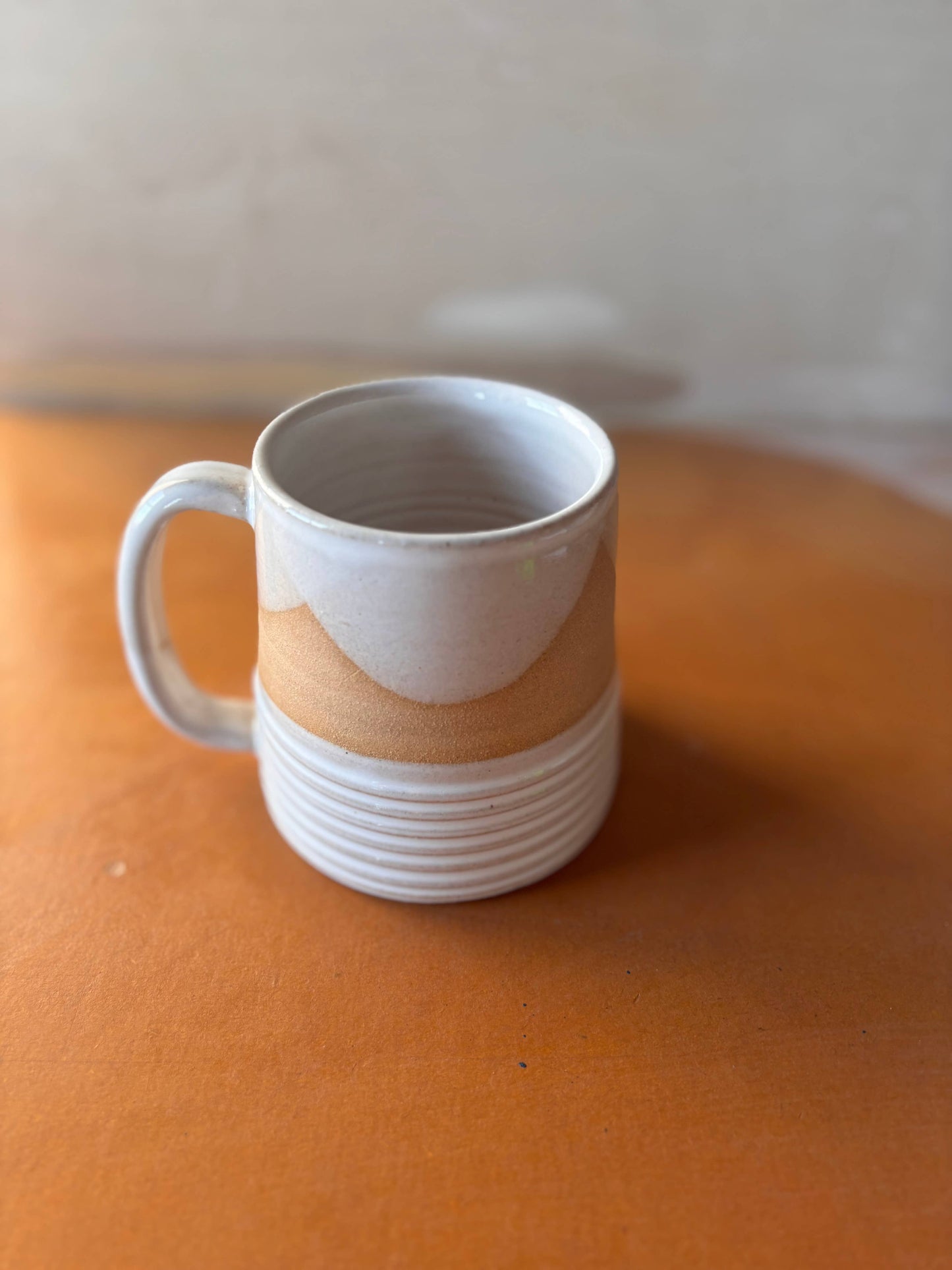 ROB Ceramics - Earth Lines Mug - Handmade Ceramic: Orange