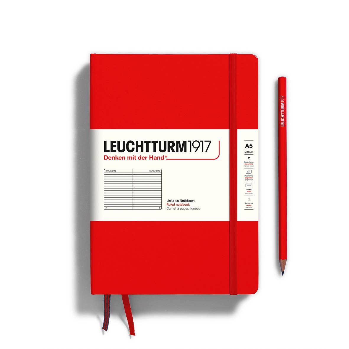 LEUCHTTURM1917 - Notebooks - Medium (A5): Black / Hardcover / Dotted