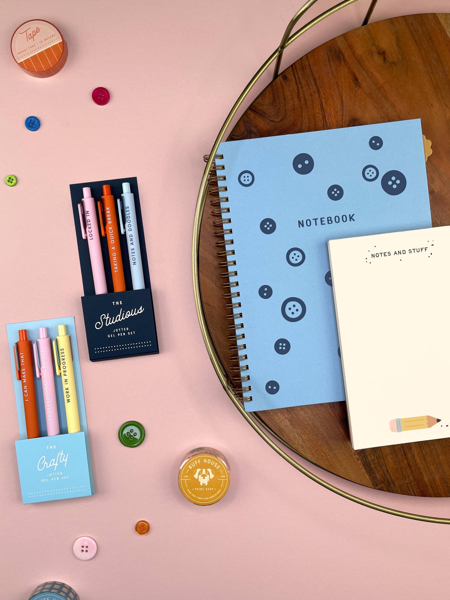 Ruff House Print Shop - Crafty Jotter Gel Pen: Set of 3