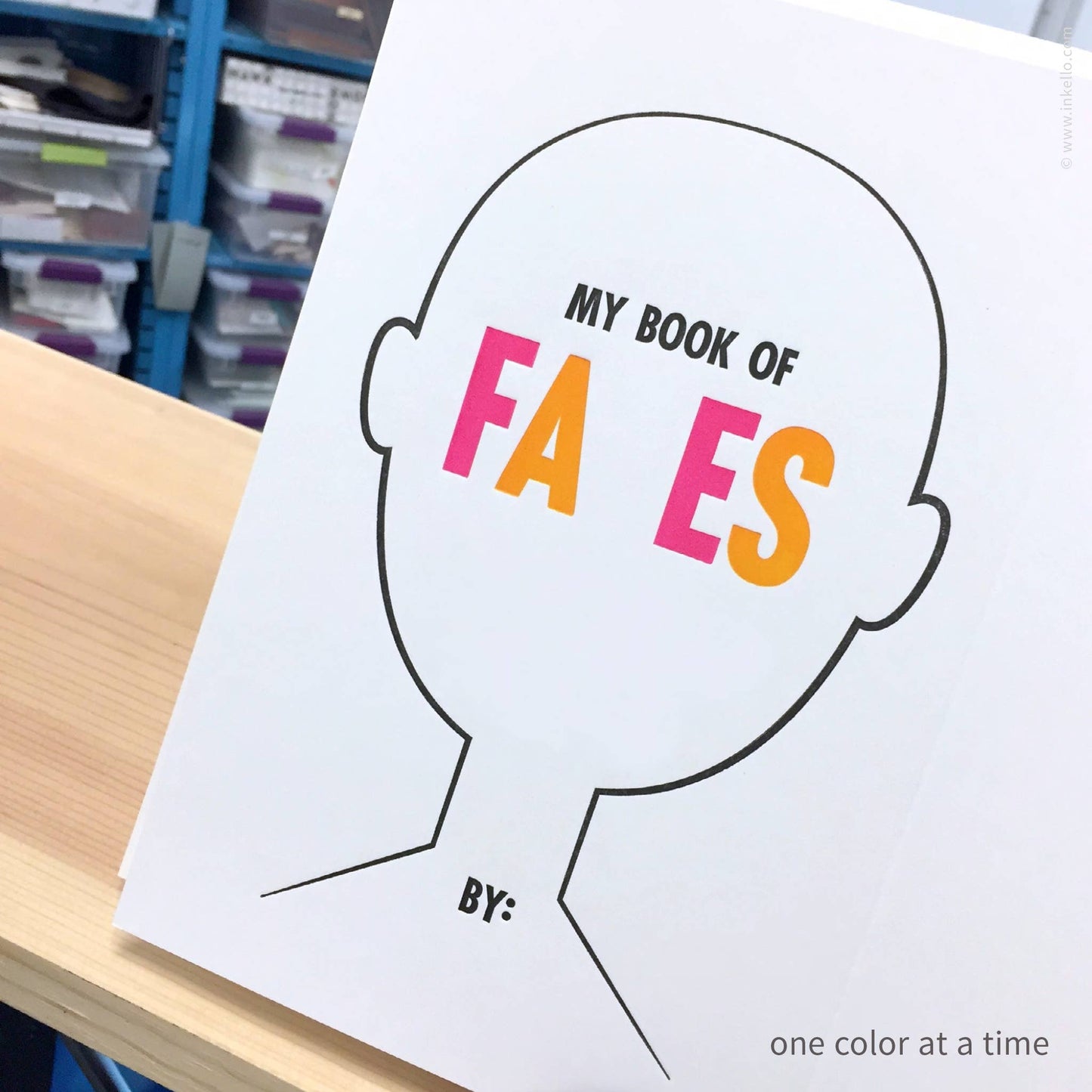Inkello Letterpress - My Book of Faces Four-Panel Sketchbook (#365)