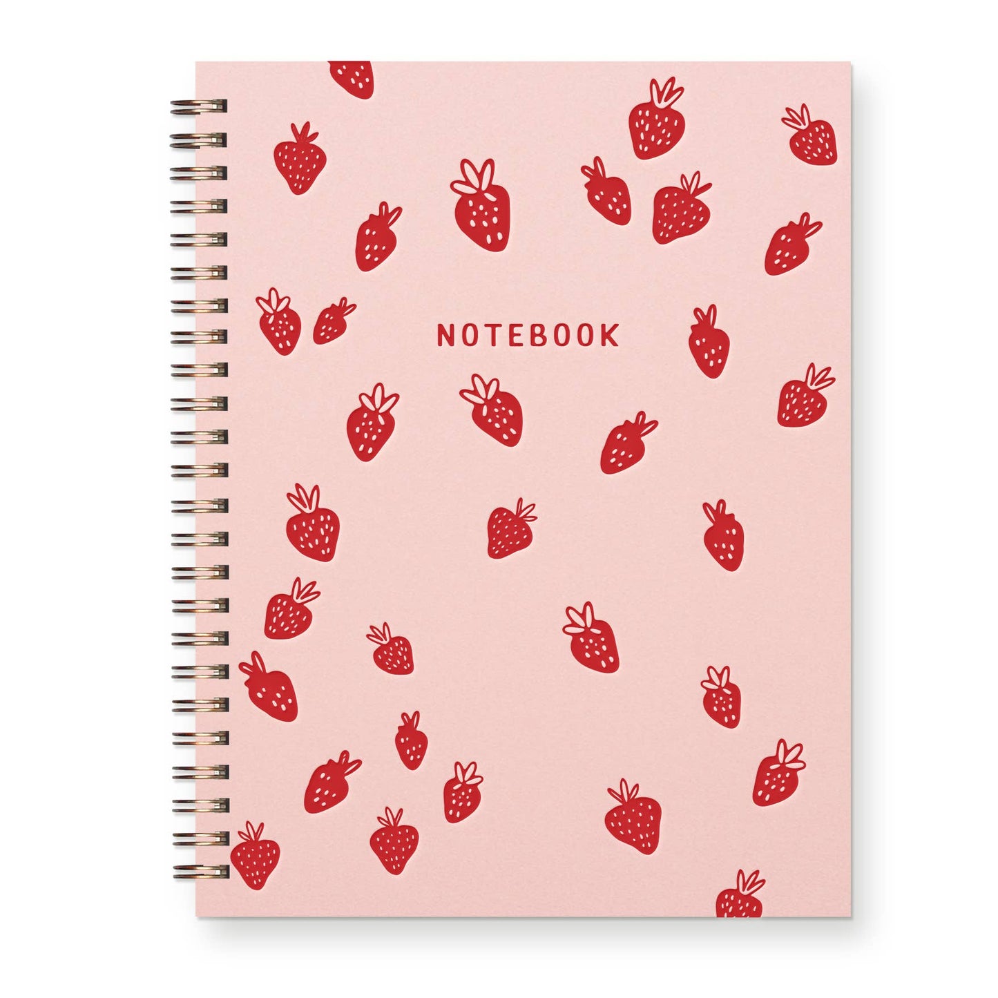 Ruff House Print Shop - Strawberry Pattern Journal : Lined Notebook : Sunset Pink Cover | Heirloom Ink