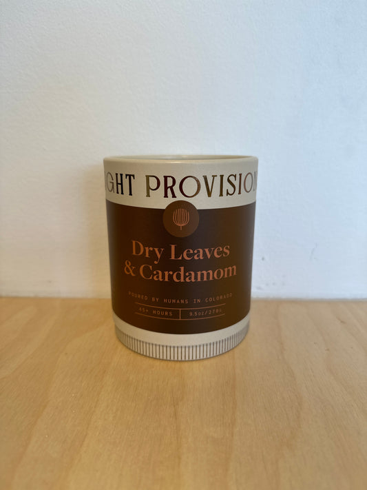 Dry Leaves and Cardamom Candle- 9.5 oz - Light Provisions