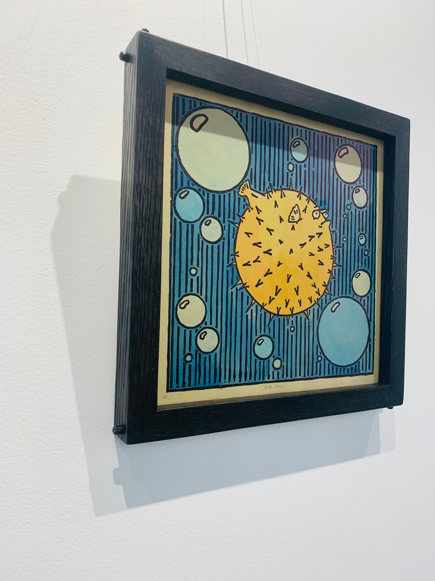 "Pouty Puffer" Print Framed