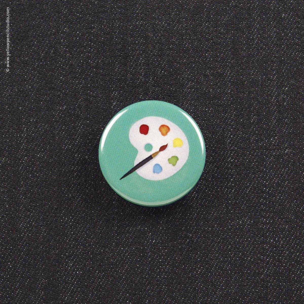 Inkello Letterpress - Artist Palette Button (#6000): Orange