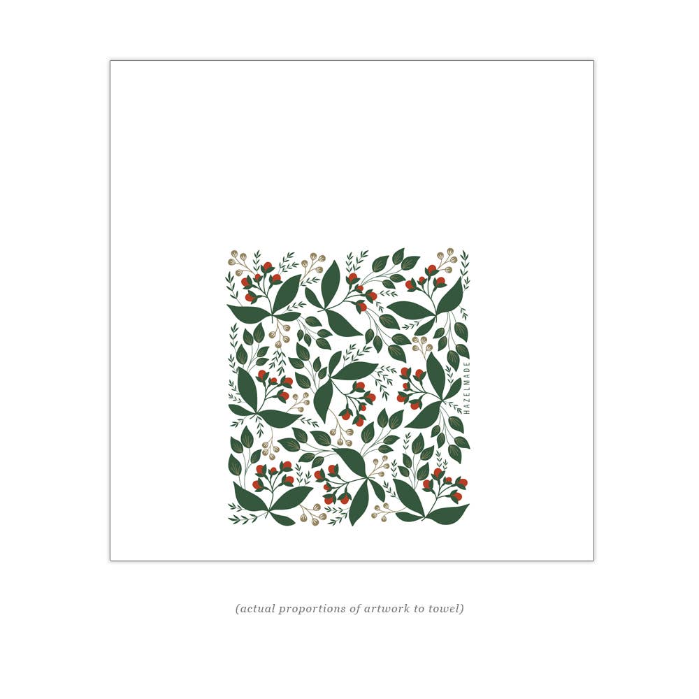 HAZELMADE® Tea Towels + Gifts - Winter Berry Tea Towel | Kitchen Decor | Holiday