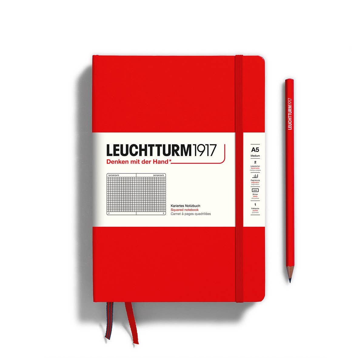 LEUCHTTURM1917 - Notebooks - Medium (A5): Black / Hardcover / Dotted