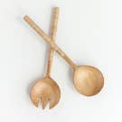 Acacia Creations - Thin Woven Mango Wood Salad Servers