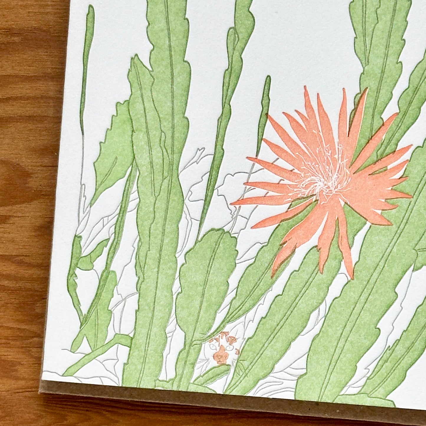 Lark Press - Happy Mother's Day Cactus Plant Letterpress Card