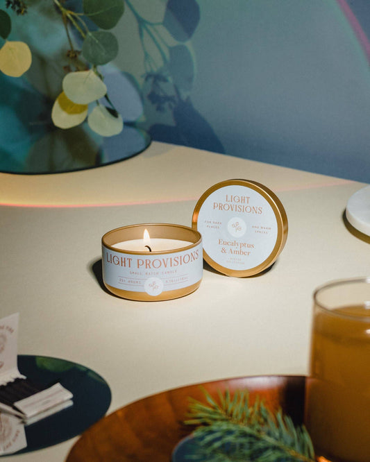 Light Provisions - 4.75 oz Eucalyptus & Amber Candle