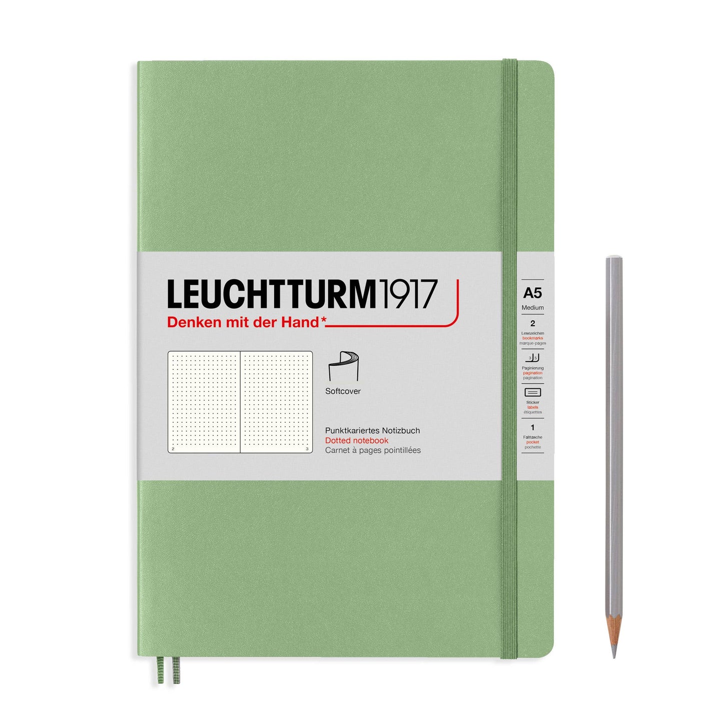LEUCHTTURM1917 - Notebooks - Medium (A5): Black / Hardcover / Dotted
