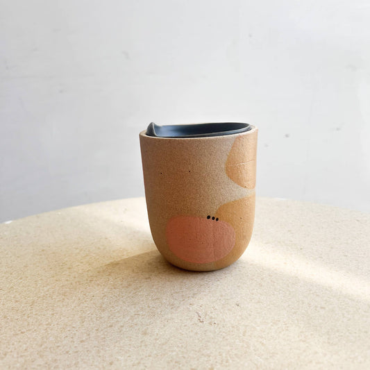 Painted Commuter Cup with charcoal gray lid