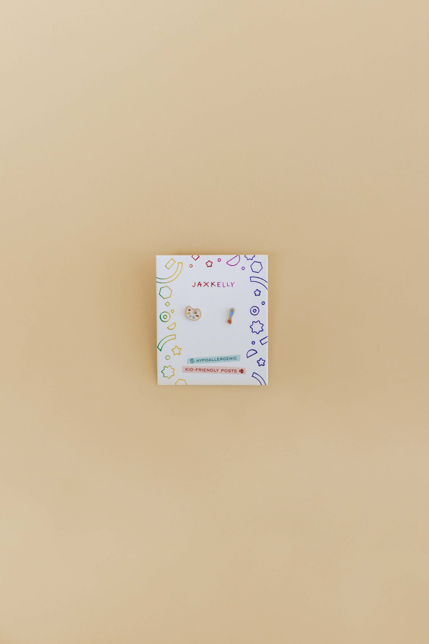 JaxKelly - Artist Palette Enamel Flat Back Earrings