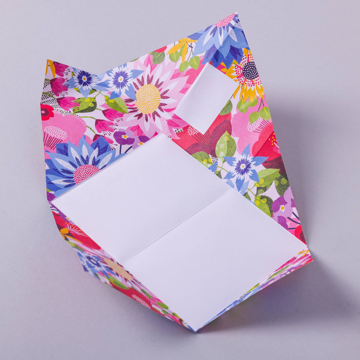 pigeonposted - Floral Fantasia Pigeon, Botanical Folding Letters, Pack of 6