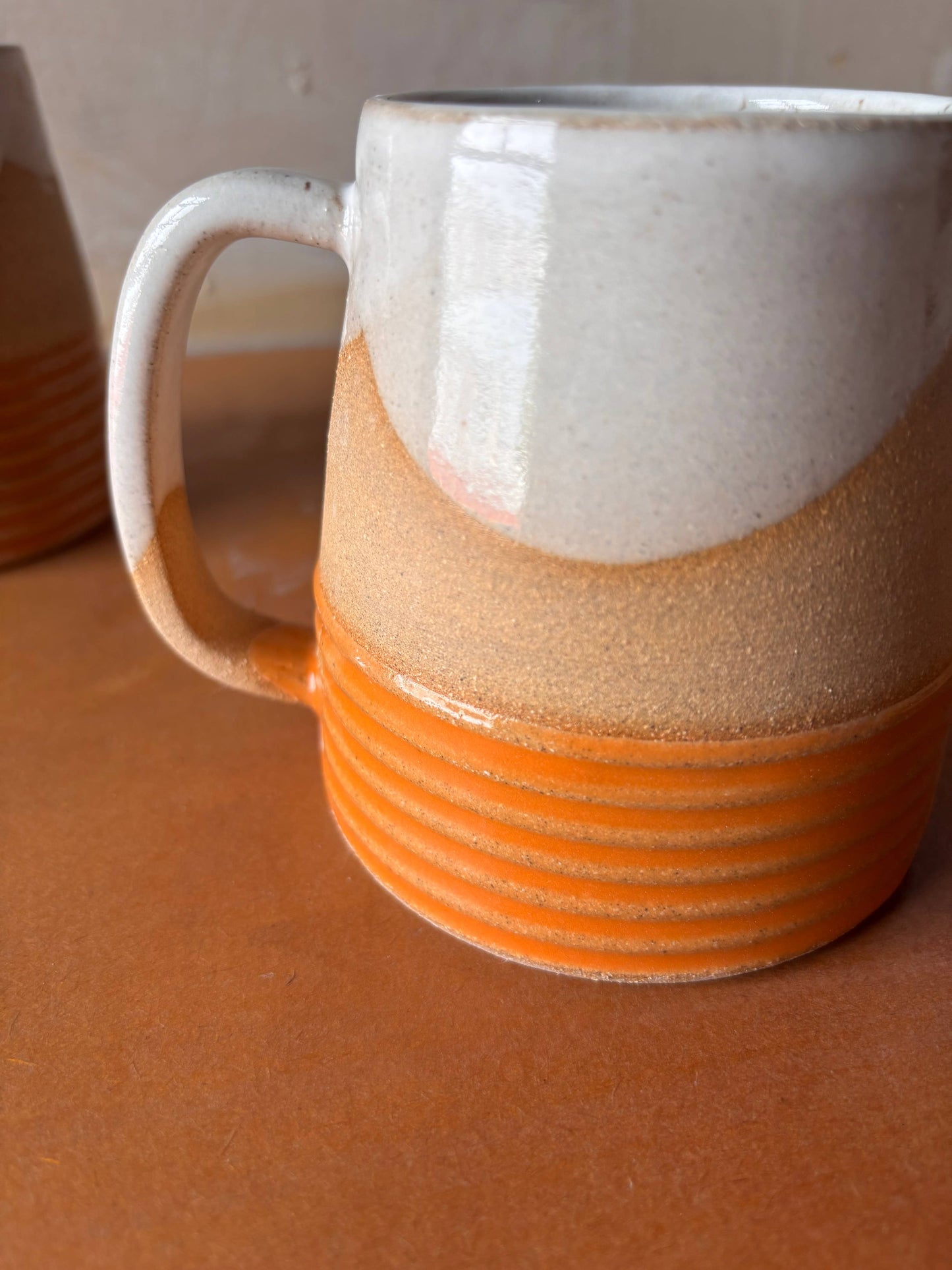 ROB Ceramics - Earth Lines Mug - Handmade Ceramic: Blue