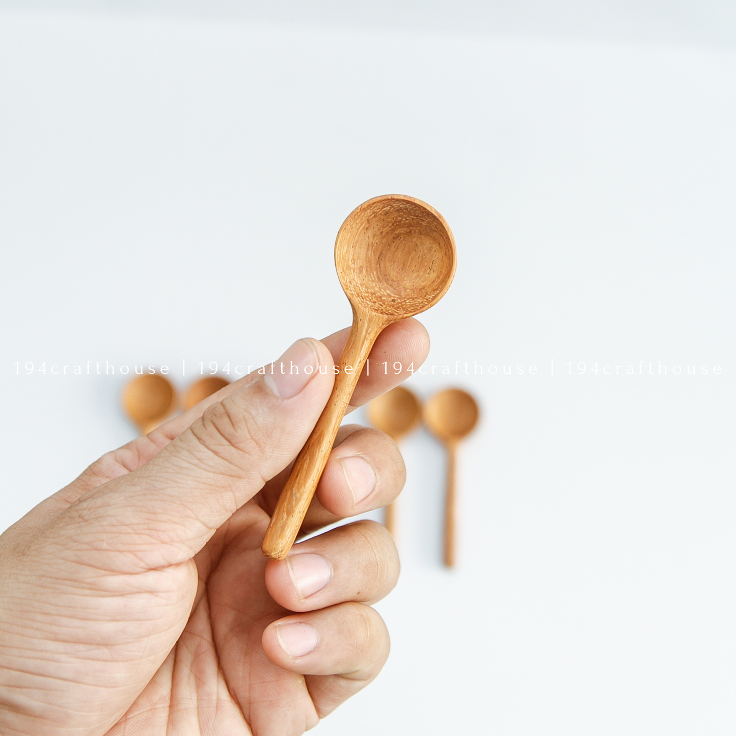 194 Craft House - Tiny Wooden Salt, Sugar Spoons - Measuring Spoons