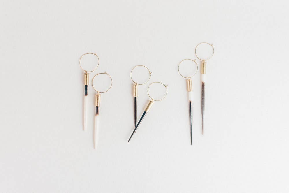 Commonform - THE ORIGINAL: Yellowstone Beth Dutton Earrings, Worn in S5E3: Predominantly White / Short (1.75" - 2.5")