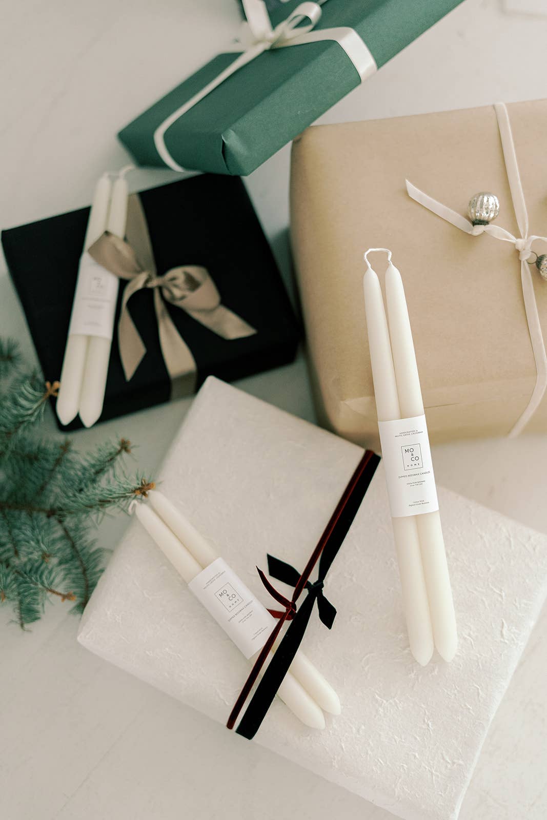 Mo&Co Home - 10" & 14" - 100% Beeswax Dipped Candles | Natural White: 14 Inch