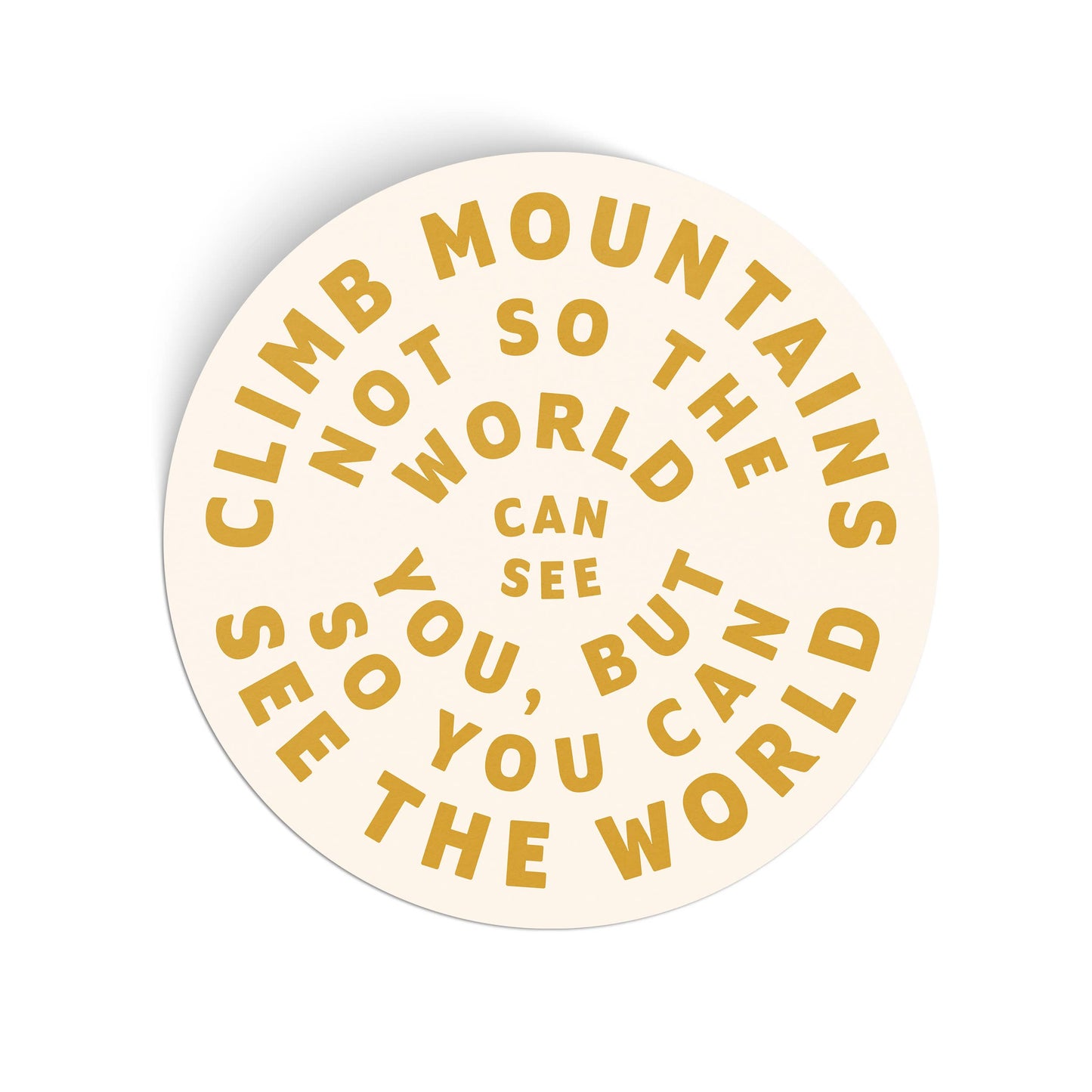 Endless August Supply Co. - Climb Mountains Vinyl Sticker - yellow