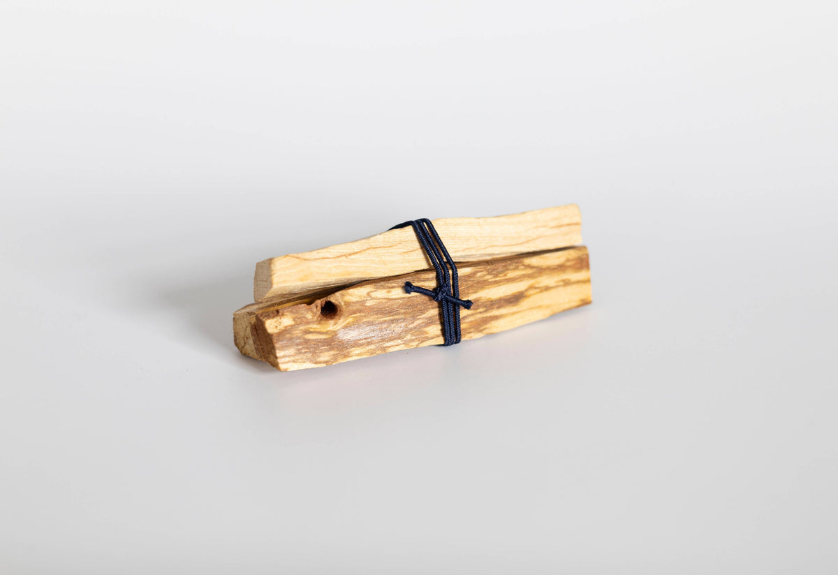 Candle Tray Gift Set – Match Holder & Palo Santo or Smudge: Palo Santo / White