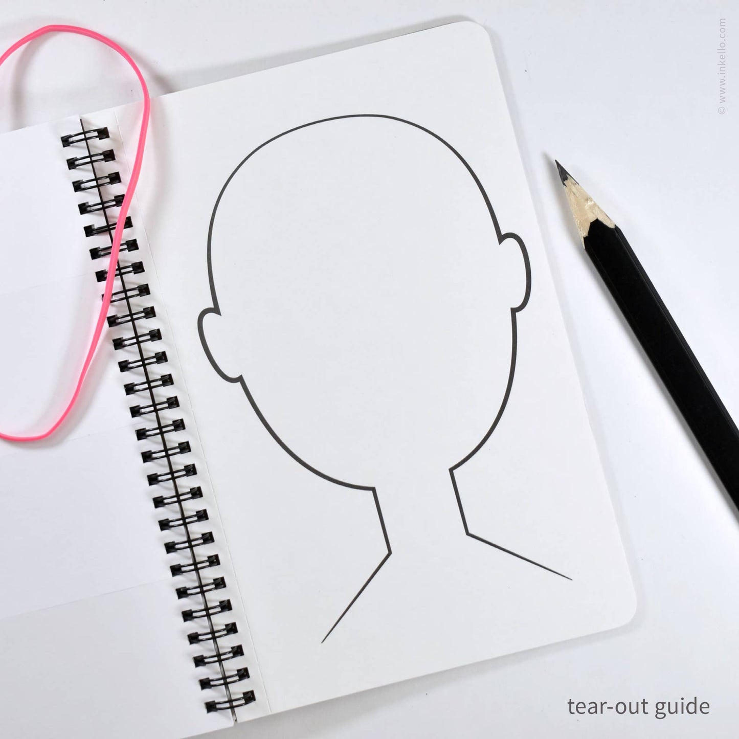 Inkello Letterpress - My Book of Faces Four-Panel Sketchbook (#365)