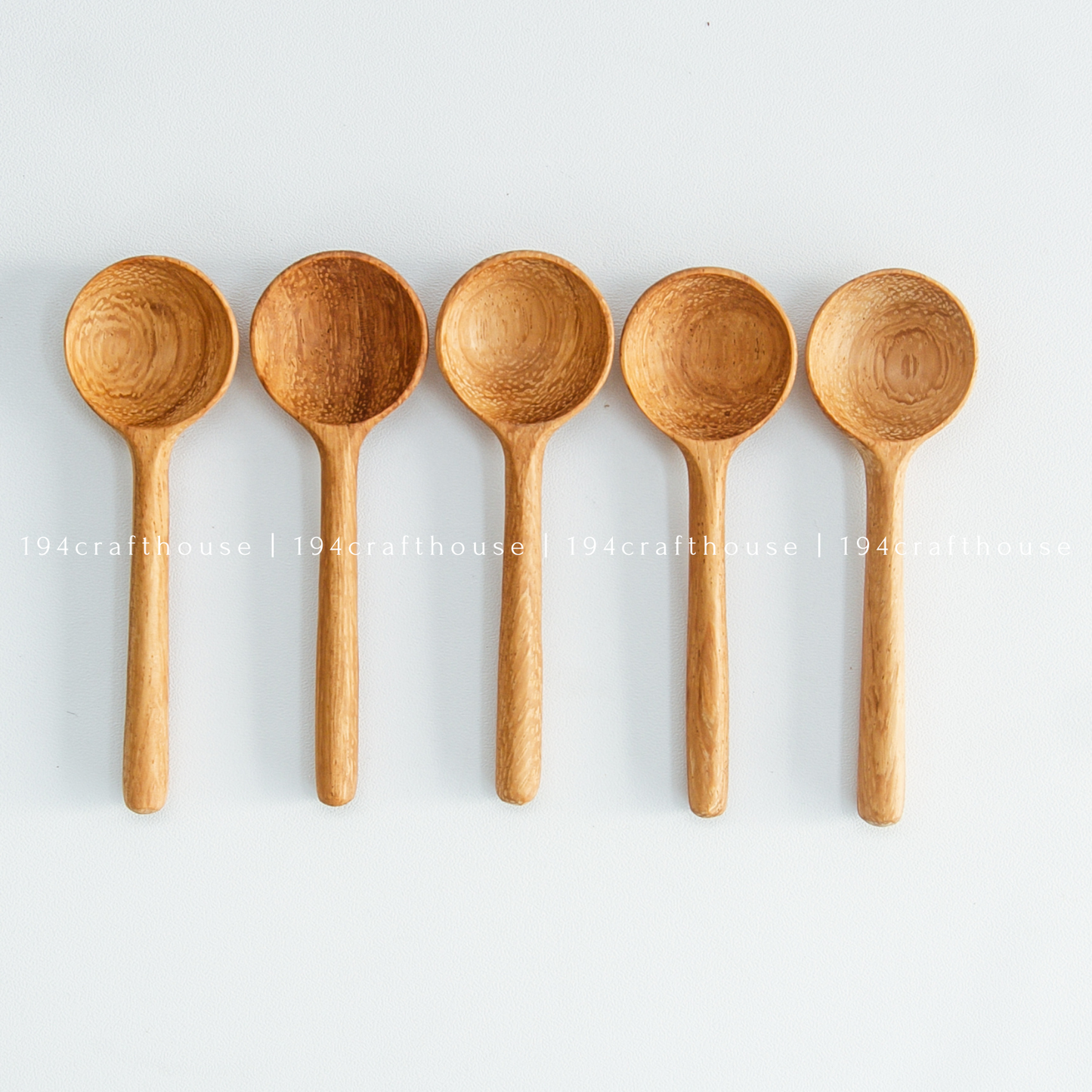 194 Craft House - Tiny Wooden Salt, Sugar Spoons - Measuring Spoons