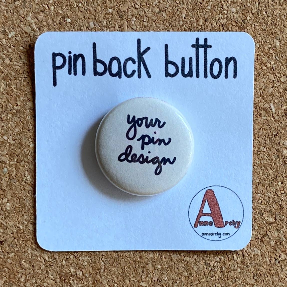 AnneArchy - Art nerd pin back button: Loose (no packaging)