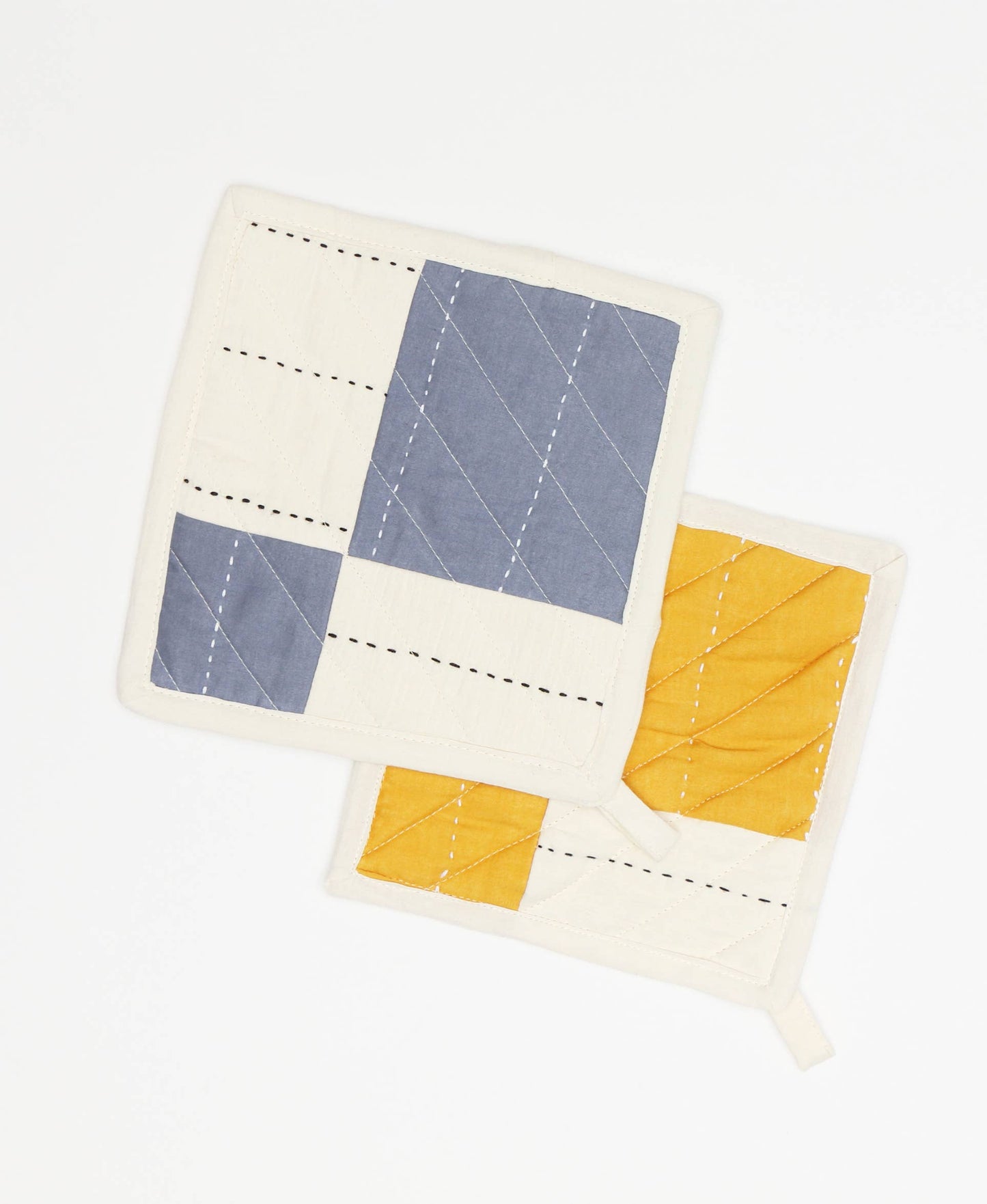 Anchal - Quilted Pot Holder: Mustard