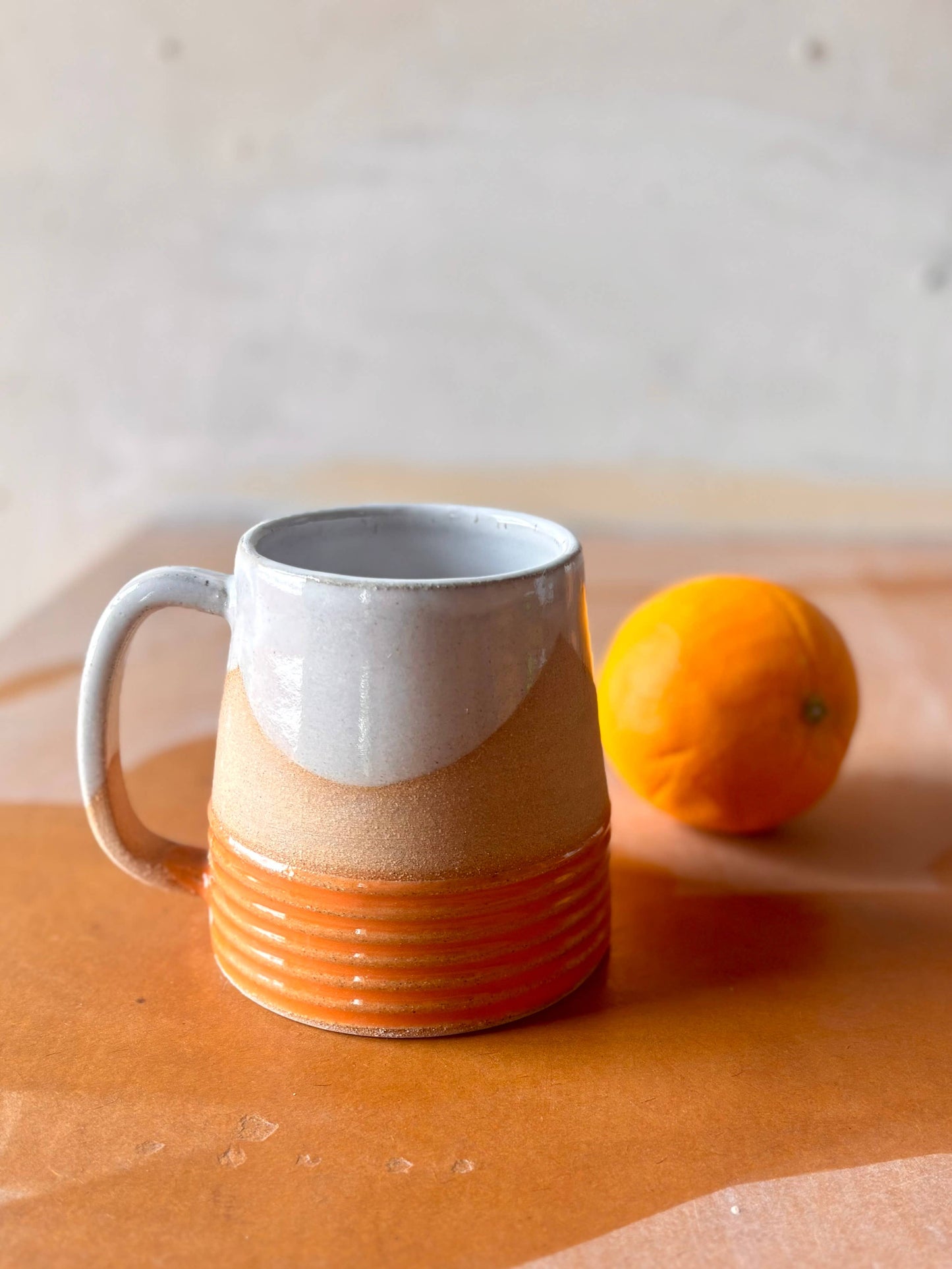 ROB Ceramics - Earth Lines Mug - Handmade Ceramic: Blue