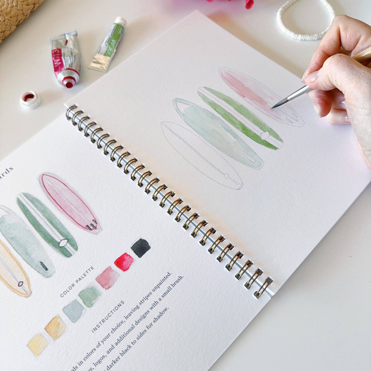 emily lex studio - Tropical watercolor workbook