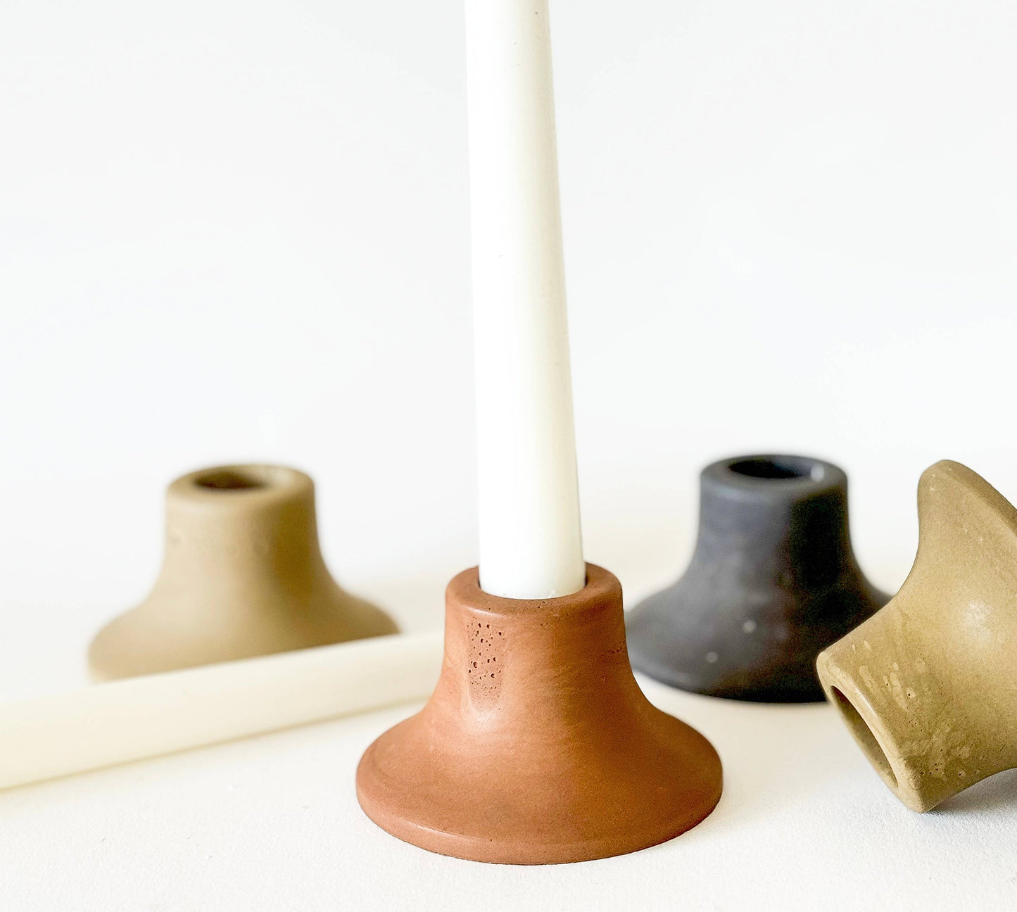 Sunday Nomad - Mina Short Taper Candle Holder | Candlestick Holder: OAT