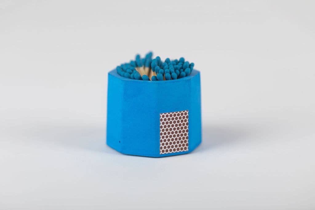 Tenn Prairie - Concrete Match Holder – Modern Design with 2-Inch Safety Matches: Brick