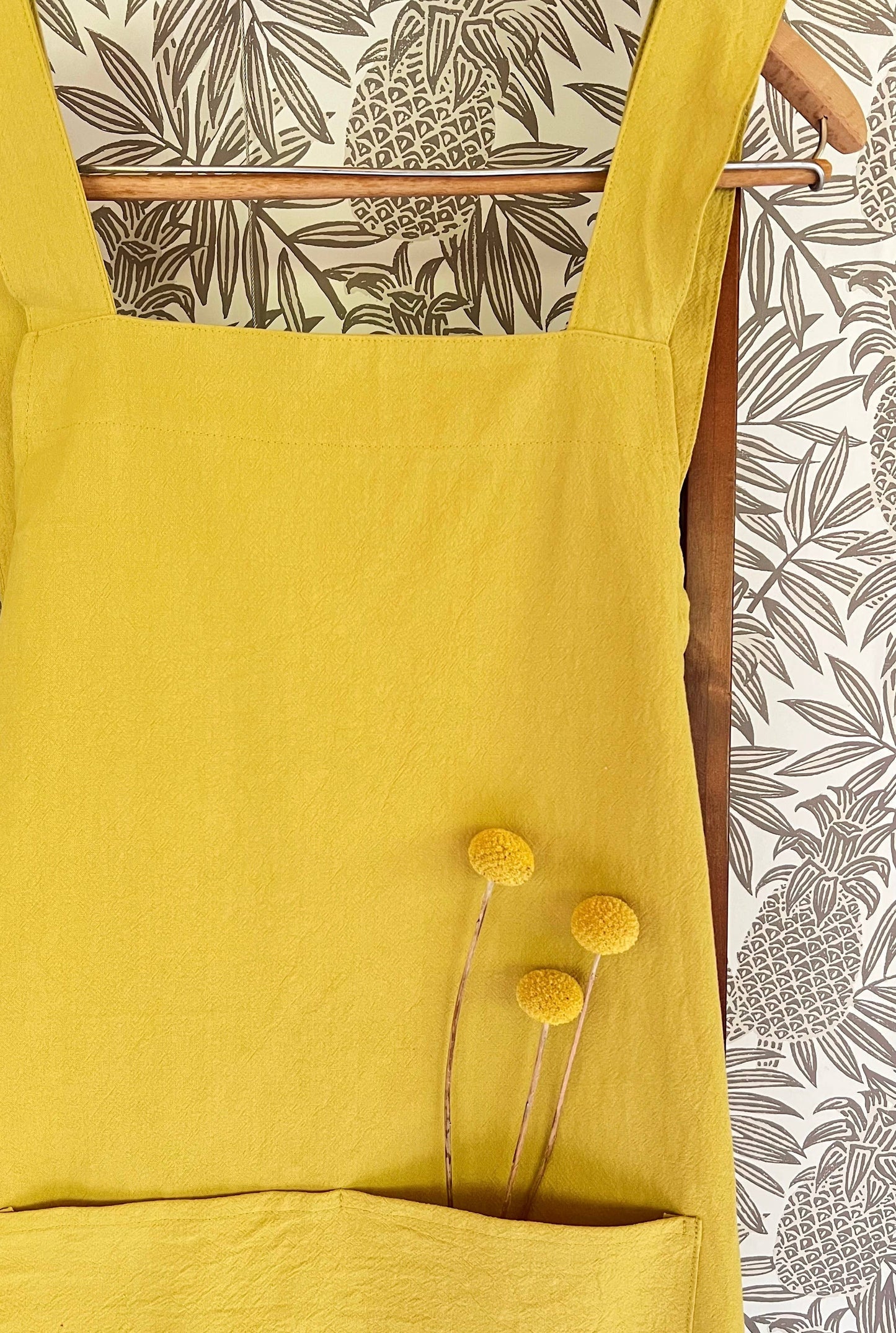 Cate Paper Co. - Cross Back Apron: Pine Green